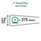 Office Essentials Economy View 3 Ring Binders, 2" Round Rings, 2.8" Spine, 375-Sheet Capacity, Black Binders (12-Pack of 03429)